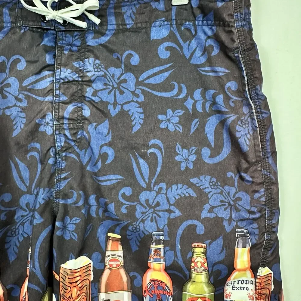 Big Dogs Beer Bottles Men's Sz. XL Board Shorts Swim Trunks Cruise